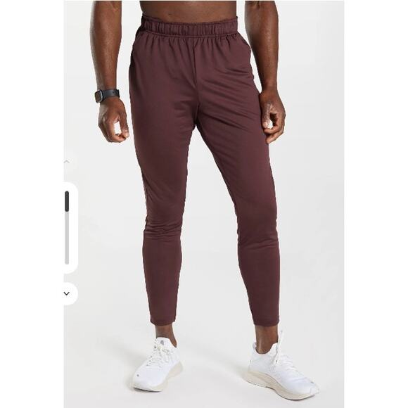 Gymshark Men's Sport Joggers Size Large Slim Fit Maroon Athletic Casual - Picture 1 of 9
